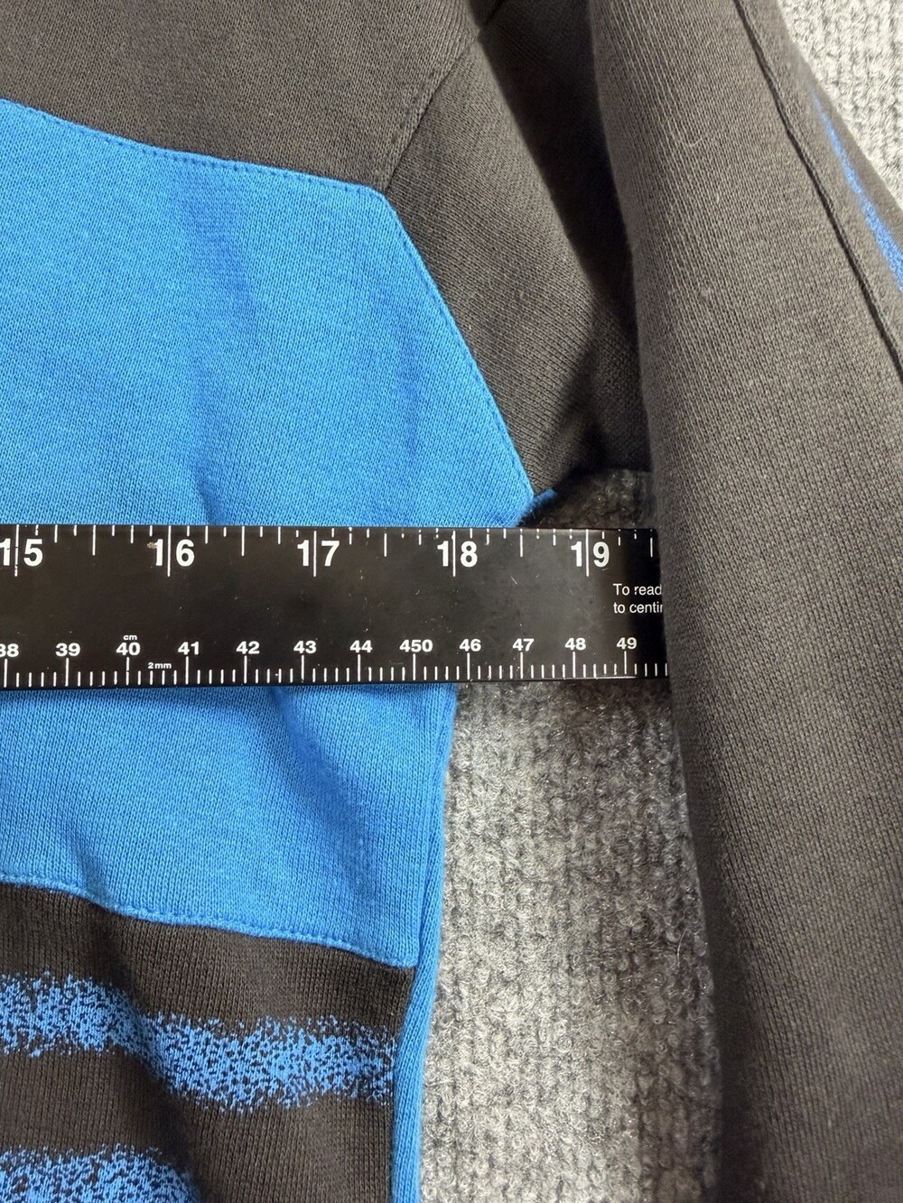 Vtg 90s Maneuvers Deadstock Boys L Sweatshirt 1/4 Zip Black Blue Colorblock NWT - Picture 11 of 16